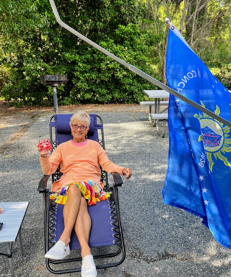 Relaxing at the campsite