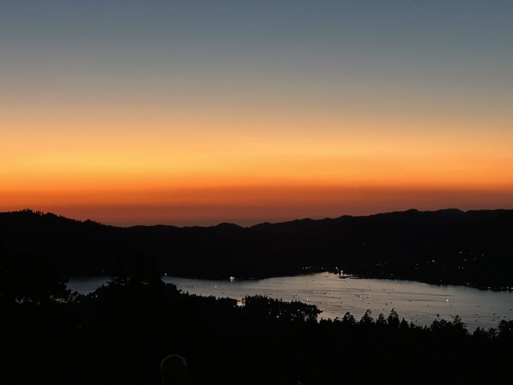 Sunset at Big Bear Lake